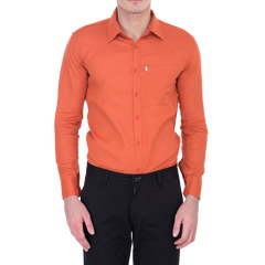 Orange mens formal shirt