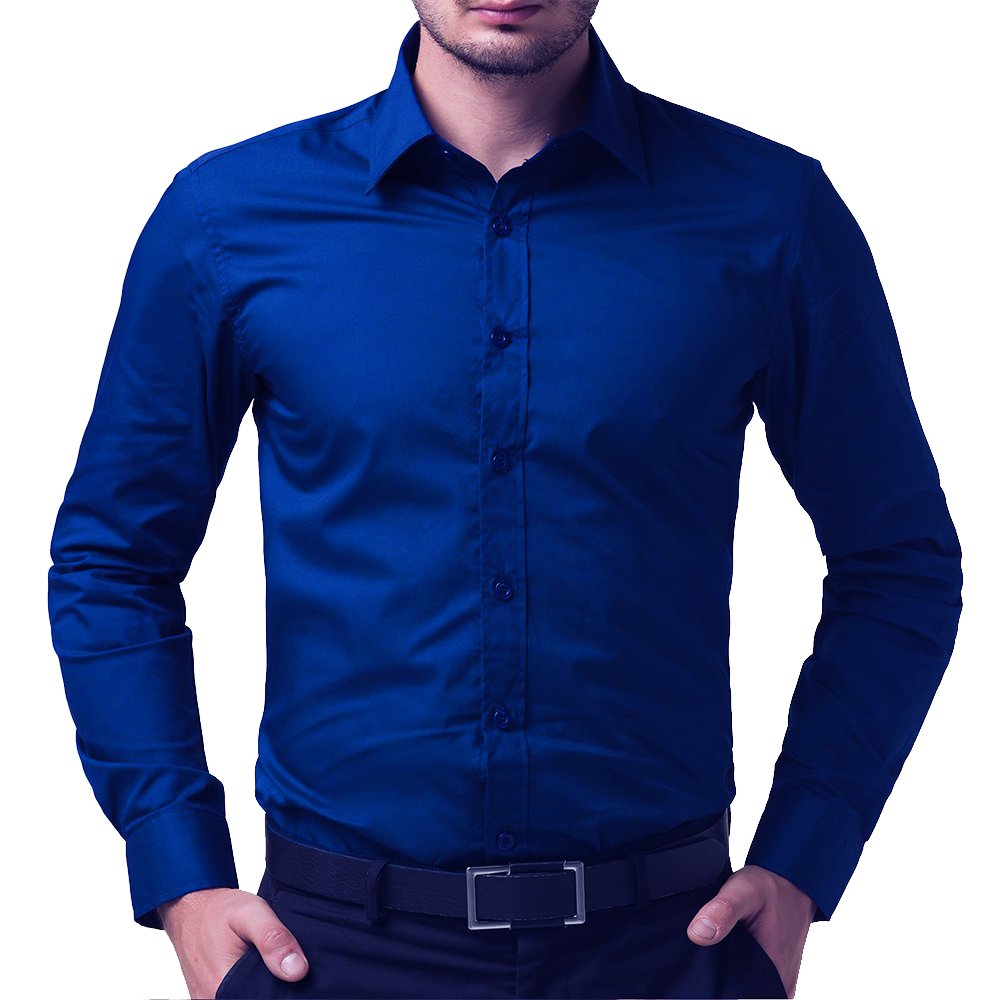 Blue plain formal shirt