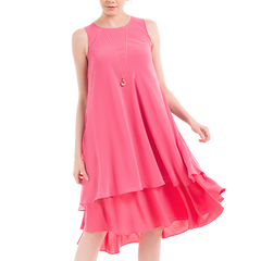 Peach plain dress