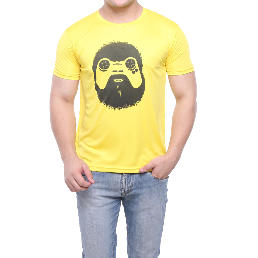 Plain yellow mens t-shirt